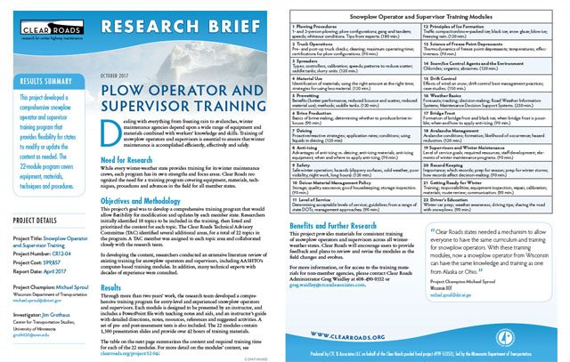Operator and Supervisor Training