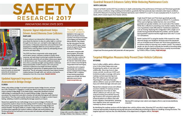 Safety Research 2017: Innovations from State DOTs