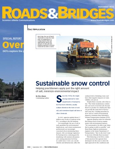 Clear Roads feature article - Roads & Bridges Sept. 2015