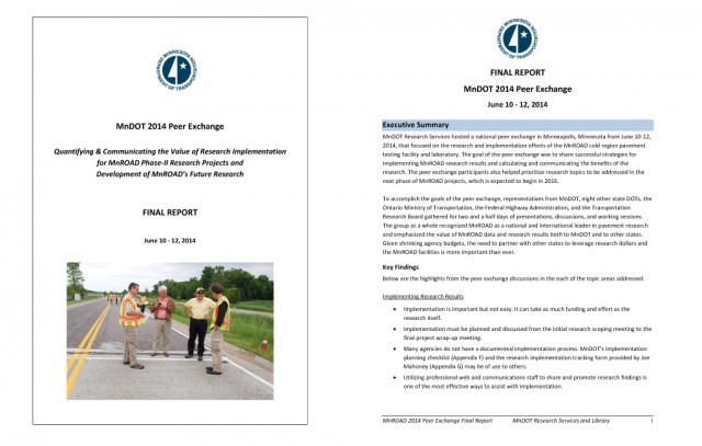 MnDOT 2014 peer exchange final report